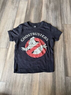 Ghostbusters Logo Black Graphic baby crop top tee